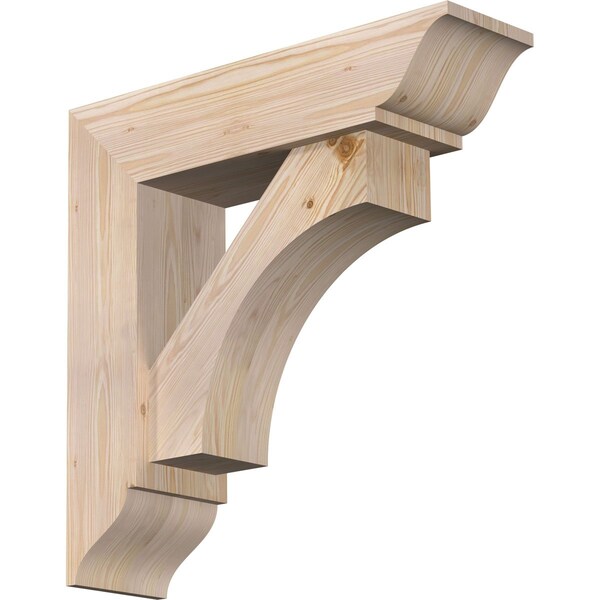 Ekena Millwork Westlake Traditional Smooth Bracket w/ Offset Brace, Douglas Fir, 7 1/2"W x 28"D x 28"H BKT0806X28X28WTL01SDF - main